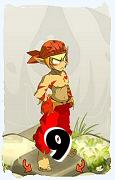 Um personagem do jogo Dofus, Sacrier-Ar, de nivel 9