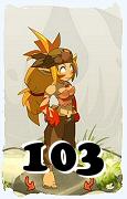 Um personagem do jogo Dofus, Sacrier-Ar, de nivel 103