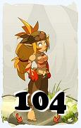 Um personagem do jogo Dofus, Sacrier-Ar, de nivel 104