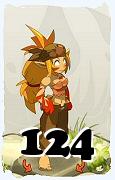 Um personagem do jogo Dofus, Sacrier-Ar, de nivel 124