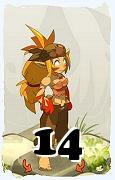 Um personagem do jogo Dofus, Sacrier-Ar, de nivel 14