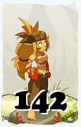 Um personagem do jogo Dofus, Sacrier-Ar, de nivel 142