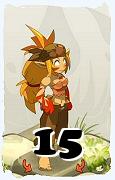 Um personagem do jogo Dofus, Sacrier-Ar, de nivel 15