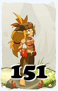 Um personagem do jogo Dofus, Sacrier-Ar, de nivel 151