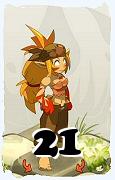 Um personagem do jogo Dofus, Sacrier-Ar, de nivel 21