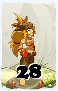 Um personagem do jogo Dofus, Sacrier-Ar, de nivel 28