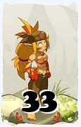 Um personagem do jogo Dofus, Sacrier-Ar, de nivel 33