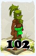 Un personnage du jeu Dofus, Sadida-Air, au niveau 102