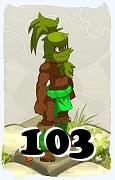 Um personagem do jogo Dofus, Sadida-Ar, de nivel 103