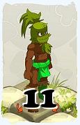 Un personnage du jeu Dofus, Sadida-Air, au niveau 11