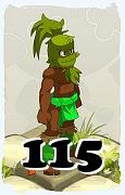 Un personaggio del gioco Dofus, Anutrof-Aria, al livello 115