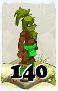 Un personaje del juego Dofus, Sadida-Aire, de nivel 140