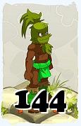 Un personaggio del gioco Dofus, Sadida-Aria, al livello 144