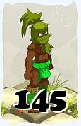 Un personaggio del gioco Dofus, Sadida-Aria, al livello 145