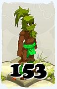 Un personaje del juego Dofus, Sadida-Aire, de nivel 153