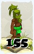 Un personaje del juego Dofus, Sadida-Aire, de nivel 155