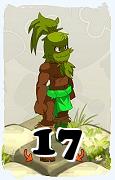 Um personagem do jogo Dofus, Sadida-Ar, de nivel 17