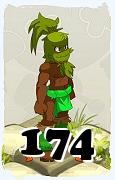 Um personagem do jogo Dofus, Sadida-Ar, de nivel 174