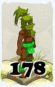 Un personaje del juego Dofus, Sadida-Aire, de nivel 178