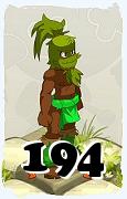 Un personaje del juego Dofus, Sadida-Aire, de nivel 194