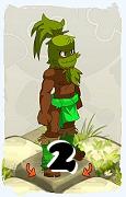 Um personagem do jogo Dofus, Sadida-Ar, de nivel 2