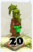 Um personagem do jogo Dofus, Sadida-Ar, de nivel 20