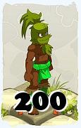 Un personaje del juego Dofus, Sadida-Aire, de nivel 200