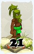 Um personagem do jogo Dofus, Sadida-Ar, de nivel 21