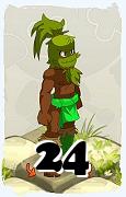 Un personaggio del gioco Dofus, Sadida-Aria, al livello 24