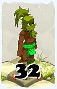 Un personnage du jeu Dofus, Sadida-Air, au niveau 32