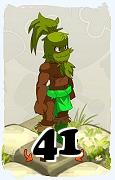 Un personaje del juego Dofus, Sadida-Aire, de nivel 41