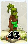 Un personnage du jeu Dofus, Sadida-Air, au niveau 43