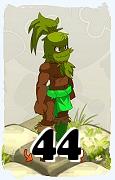 Un personaggio del gioco Dofus, Sadida-Aria, al livello 44