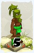 Um personagem do jogo Dofus, Sadida-Ar, de nivel 5