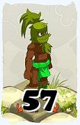 Un personaggio del gioco Dofus, Sadida-Aria, al livello 57