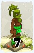 Um personagem do jogo Dofus, Sadida-Ar, de nivel 7