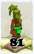 Un personaje del juego Dofus, Ocra-Aire, de nivel 81