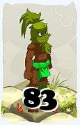 Un personaje del juego Dofus, Sadida-Aire, de nivel 83