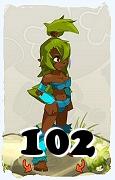 Un personaje del juego Dofus, Zurcarák-Aire, de nivel 102