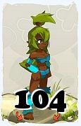 Um personagem do jogo Dofus, Sadida-Ar, de nivel 104