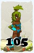 Un personaje del juego Dofus, Sadida-Aire, de nivel 105