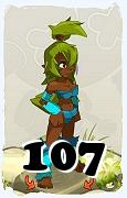 Um personagem do jogo Dofus, Sadida-Ar, de nivel 107