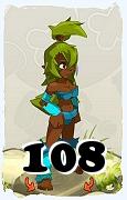 Un personaje del juego Dofus, Sadida-Aire, de nivel 108