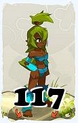 Um personagem do jogo Dofus, Sadida-Ar, de nivel 117