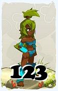 Um personagem do jogo Dofus, Sadida-Ar, de nivel 123