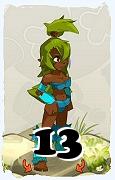 Un personnage du jeu Dofus, Sadida-Air, au niveau 13