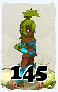 Un personaje del juego Dofus, Sadida-Aire, de nivel 145