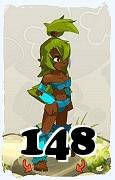 Un personaje del juego Dofus, Sadida-Aire, de nivel 148