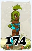 Un personnage du jeu Dofus, Sadida-Air, au niveau 174