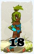 Un personnage du jeu Dofus, Sadida-Air, au niveau 18